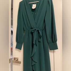 Fraiche by J
Wrap Front Long
Sleeve Dress